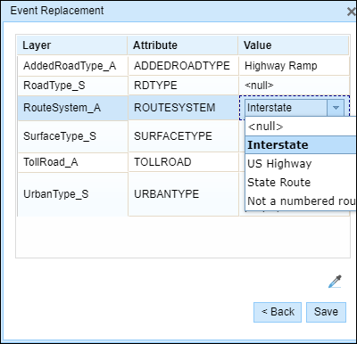 Event Replacement attributes Event Replacement attributes