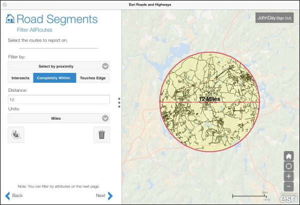 Selection by proximity Selection by proximity